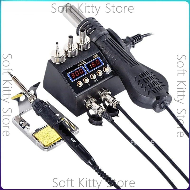 2 In 1 Soldering Rework Station 750W - 750W 2-in-1 soldeerbout heteluchtpistool rework lasstation