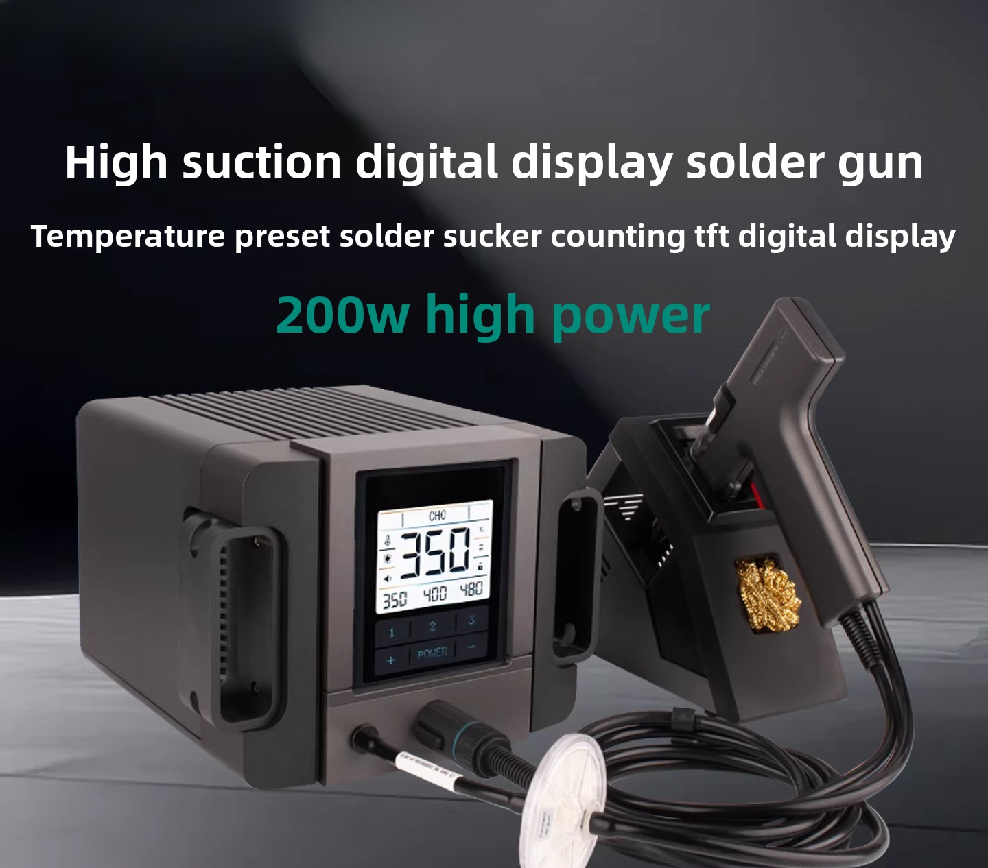 Desoldering Pump Electric Vacuum Station - Elektrische Ontsoldeerpomp 200W Hoge Vermogen TV2/TV2+